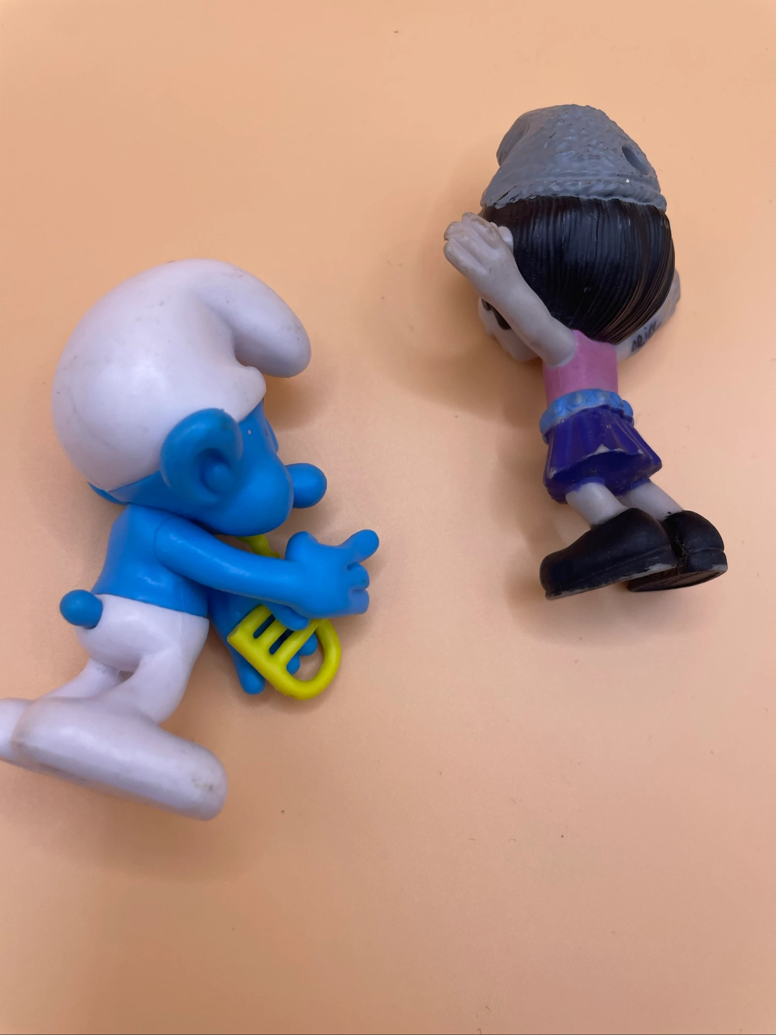 Lot of 2 Smurf PVC figures Smurf musician and Smurfette – photo 4